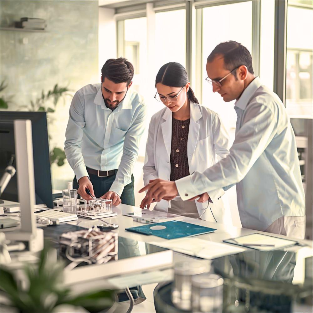 Team werkt aan een innovatieproject